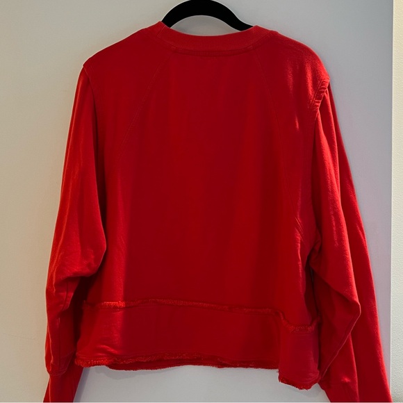 Free People FP Movement - Where The Wind Blows Red Sweatshirt -  Women's Medium - Picture 2 of 7